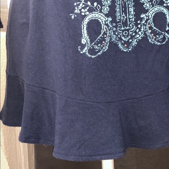 🦋 Navy Blue Stretch Knit Tunic - Picture 6 of 8